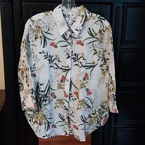 Linen Shirt Chicos 10 NWT